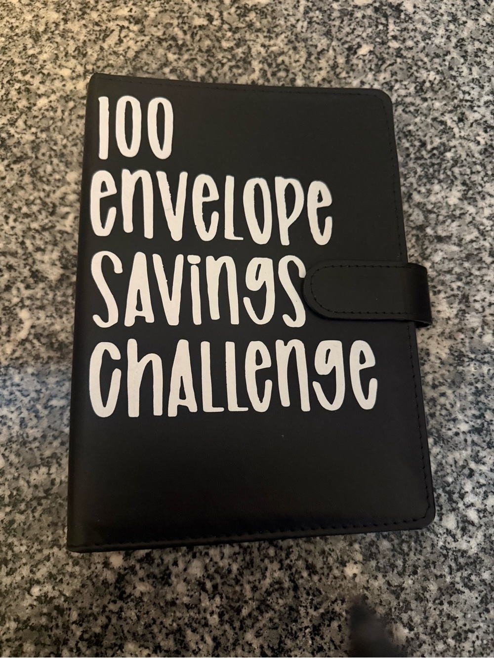 100 Envelope Savings Challenge Wallet - Black